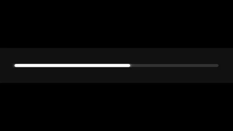 Minimalist loading bar animation with glowing white progress indicator on d.. Stock Footage 346438558