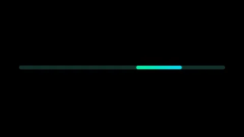 Minimalist loading bar animation with glowing teal progress indicator movin.. Stock Footage 346446234
