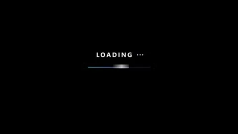 Minimalist loading bar animation with gradient progress indicator on black .. 스톡 동영상 344851884
