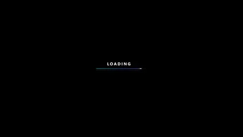 Minimalist loading bar animation with gradient progress indicator on black .. Stock Footage 344851899