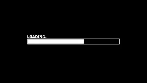 Minimalist loading bar animation with progress indicator on black backgroun.. Video stock 334644992