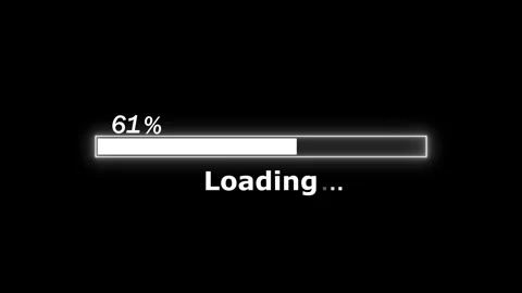 Minimalist loading bar percent and loading text progress waiting and digita.. Видео 337872999