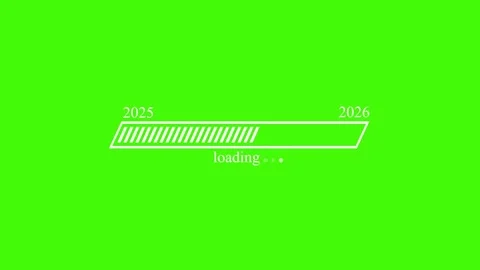 Minimalist Loading Bar Progress from 2025 to 2026, Sleek Loading Bar Animat.. Video stock 309965669