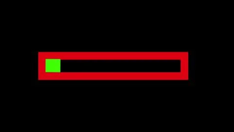 Minimalist loading bar in red and green Stock Illustration