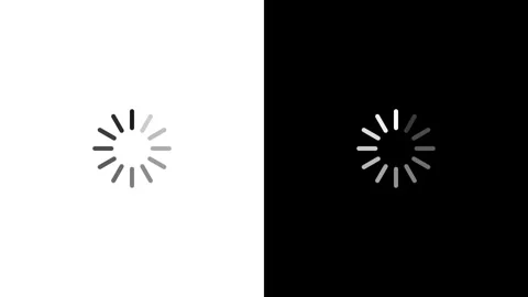 Minimalist loading buffering icon animation on split background 4K Stock Footage 338328463