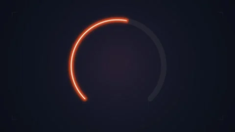 Minimalist Loading Circle Animation on Dark Background - Seamless Loop Stock Footage 348415144