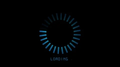 Minimalist loading icon on a black background. digital patience, anticipation 스톡 동영상 295948379