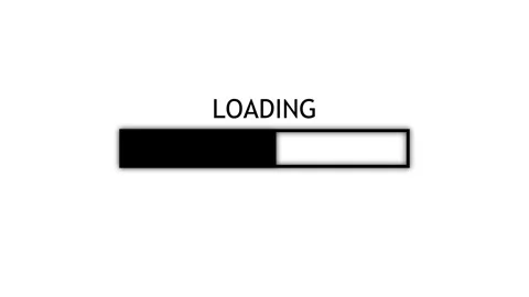 Minimalist LOADING Progress Bar Animation on White Background Video stock 344288187