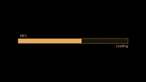 Minimalist loading progress bar percentage bar and status text animation, S.. Stock Footage 340387888