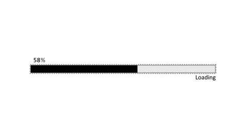 Minimalist loading progress bar percentage bar and status text animation, S.. Stock Footage 340387922