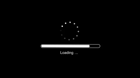  Minimalist Loading Screen with Progress Bar and Circular Animation,  Stock Footage 303196572