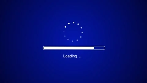  Minimalist Loading Screen with Progress Bar and Circular Animation,  Stock Footage 303196588