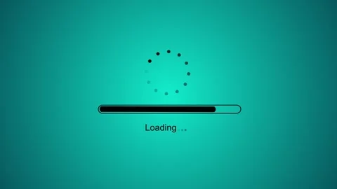  Minimalist Loading Screen with Progress Bar and Circular Animation,  Stock Footage 303196594