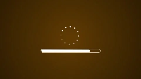 Minimalist Loading Screen with Progress Bar and Circular Animation,  Stock Footage 303196595