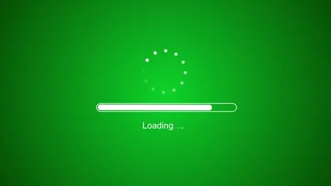  Minimalist Loading Screen with Progress Bar and Circular Animation,  Stock Footage 303196598