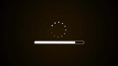  Minimalist Loading Screen with Progress Bar and Circular Animation,  Stock Footage 303196599