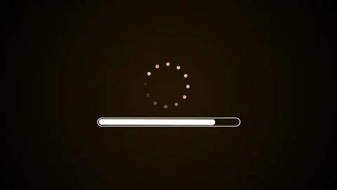  Minimalist Loading Screen with Progress Bar and Circular Animation,  Stock Footage 303196617