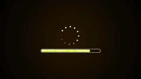  Minimalist Loading Screen with Progress Bar and Circular Animation,  Video stock 303196640