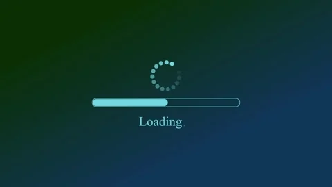 Minimalist loading screen with progress bar and circle moving animation, mo.. Stock Footage 331811712