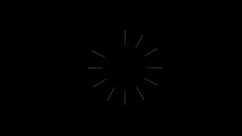 Minimalist loading spinner animation on black background for data processing Stock Footage 340515194