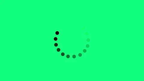 Minimalist loading spinner animation on green screen for easy chroma key co.. Video stock 335798986