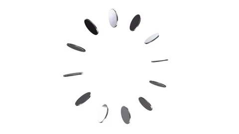 Minimalist Loading Spinner Animation on White Background Stock Footage 307629471