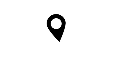 Minimalist Location Pin Icon Design For Branding Stock Footage 331566964