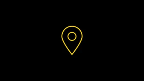 Minimalist Location Pinpoint Icon Stock Footage 332882012