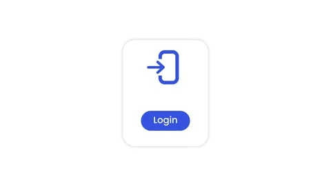 Minimalist login icon with mouse click animation isolated on white background Stock Footage 342583277