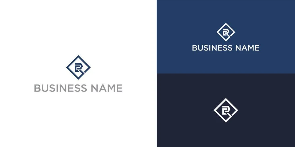 Minimalist logo design, monogram Stock Illustration