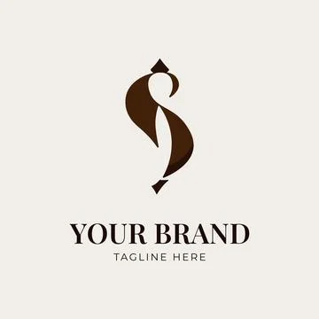 Minimalist logo featuring a subtle letter s concept. Stock Illustration