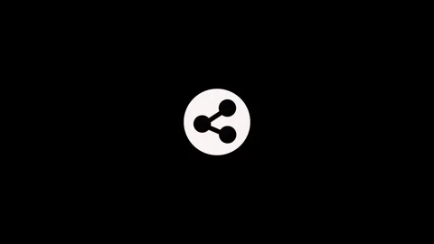 Minimalist logo featuring three interconnected arcs in a circular shape. Ci.. Stock Footage 337568015