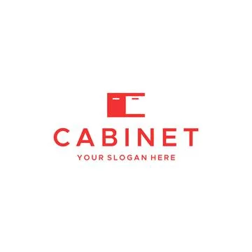 Minimalist logo initial C CABINET logo design Stock Illustration