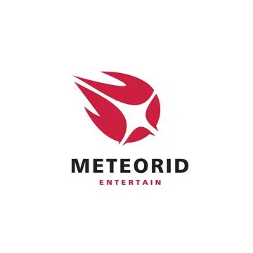 Minimalist logo vector meteorite with light Stock-Illustration