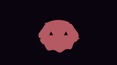 Minimalist low poly tribal mask art logo reveal on black background Stock Footage 344517593