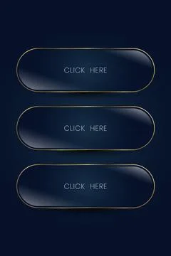 Minimalist luxury button with dark gradient tones and subtle golden edges d.. Stock Illustration