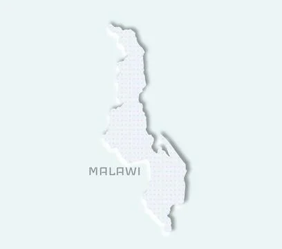 Minimalist Malawi map Stock Illustration