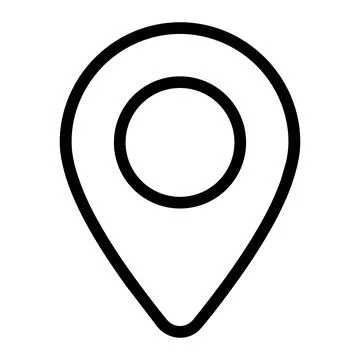 Minimalist map location pin marker symbol vector icon 8K ultra quality Stock Illustration