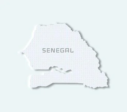 Minimalist map of Senegal Stock Illustration