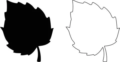 Minimalist maple leaf vector Ilustração Stock
