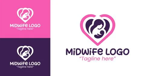 Minimalist Maternity Logo Stock Illustration