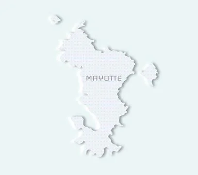 Minimalist Mayotte map Stock Illustration
