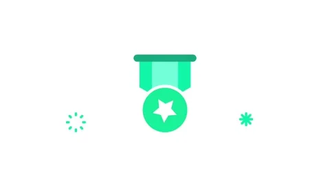 Minimalist Medal Icon Stock Footage 335637808