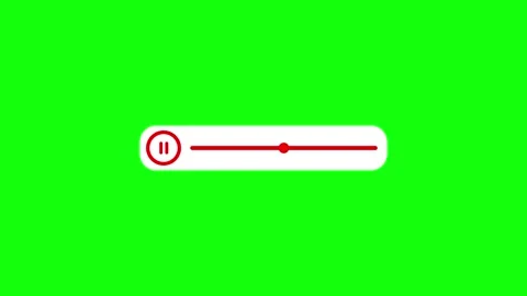 Minimalist media player interface with pause button and loading progress ba.. 스톡 동영상 345547918