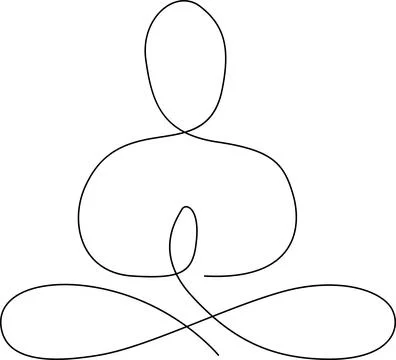 Minimalist meditation figure Vector Stock Illustration