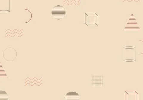 Minimalist memphis geometric background. Vector Illustration. Stock Illustration