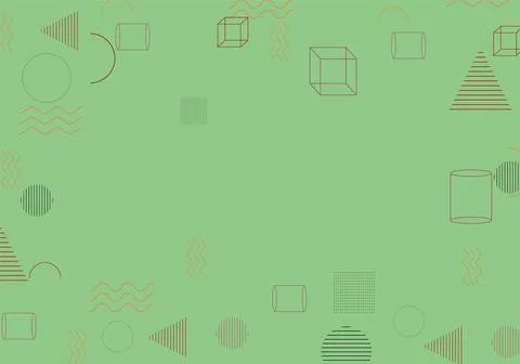 Minimalist memphis geometric background. Vector Illustration. Stock Illustration