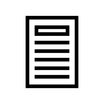 Minimalist menu icon with six horizontal bars for app interface design Stock Illustration