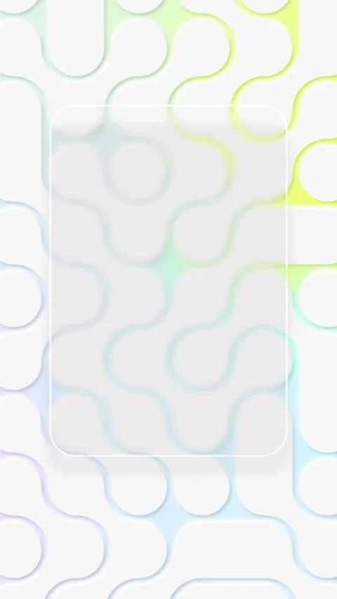 Minimalist Metaball Pattern with Color Gradient, Glass Framed Loop Background Vidéo 332790697