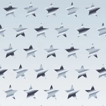 Minimalist metallic star pattern seamless background for creative design pr.. Stockillustratie